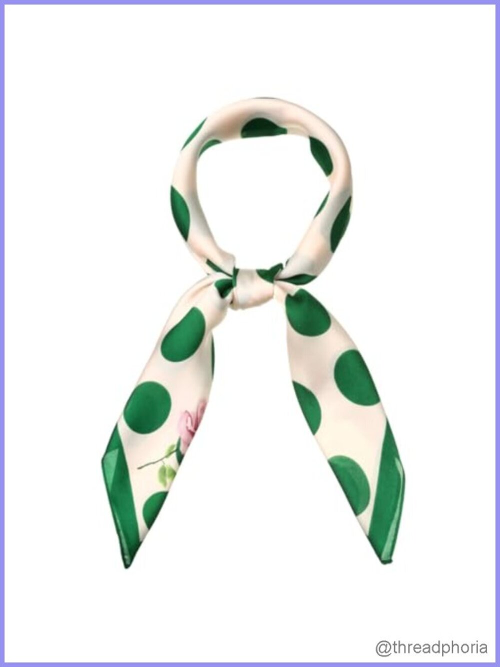 Women's Polka Dot Silk-like Square Kerchief Fashion Scarf Neck Scarf Headband